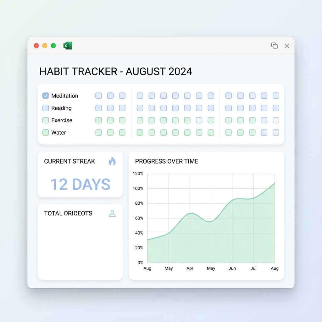 Habit Tracker Excel Dashboard